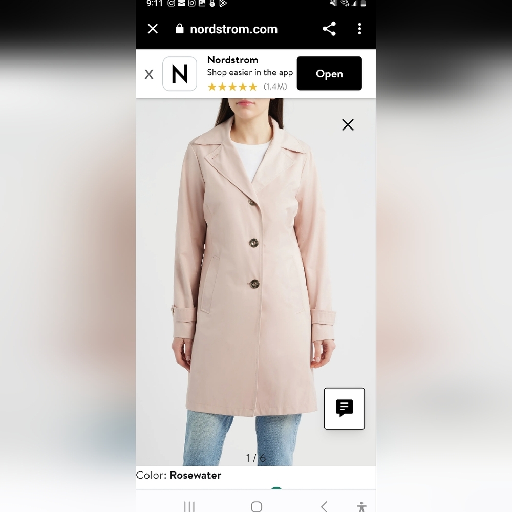 Michael Kors Trench Coat Size M NWOT